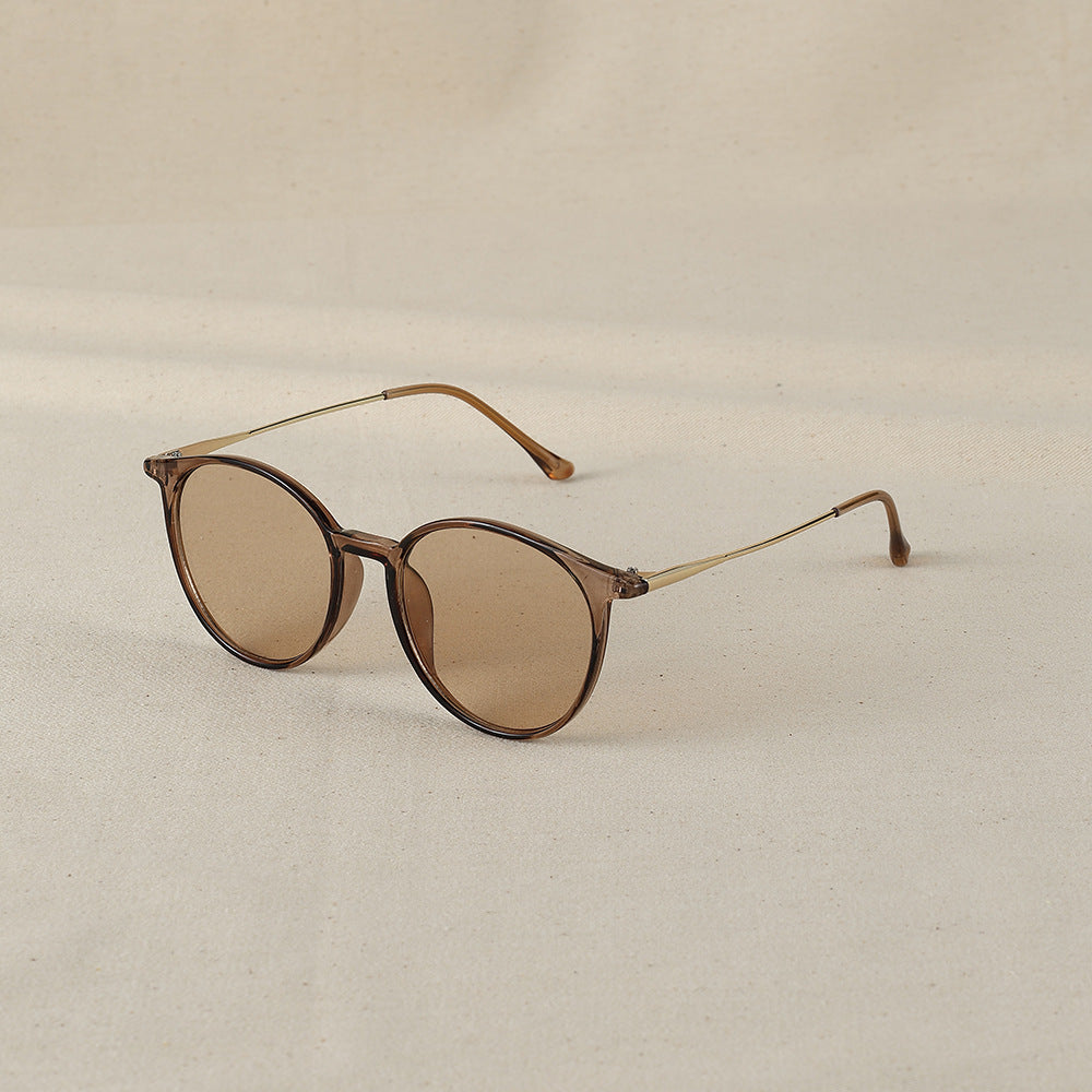 New Artistic Round Frame Women's All-match Face-looking Small Sunglasses