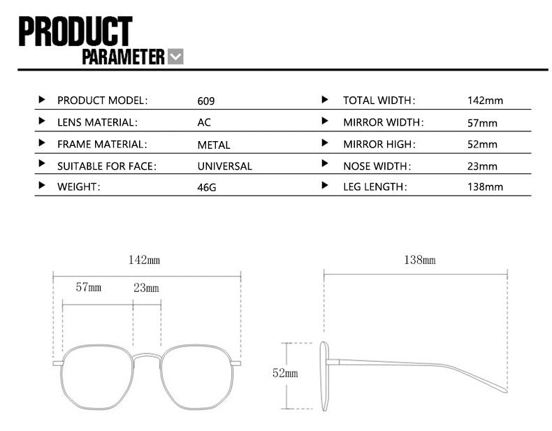 Square Toad-shaped Sunglasses Metal Punk Fashion