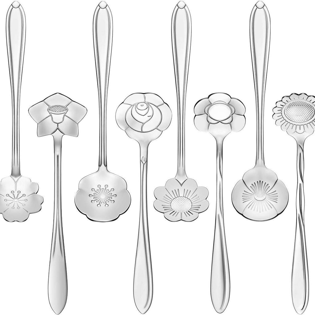 Stainless Steel Flower Japanese Coffee Dessert Rose Spoon