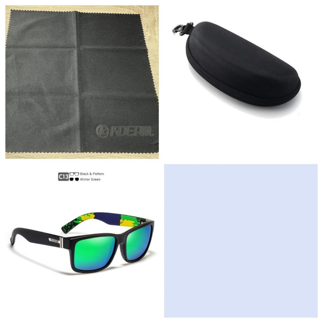 Square Polarized Outdoor Sports Colorful Sunglasses