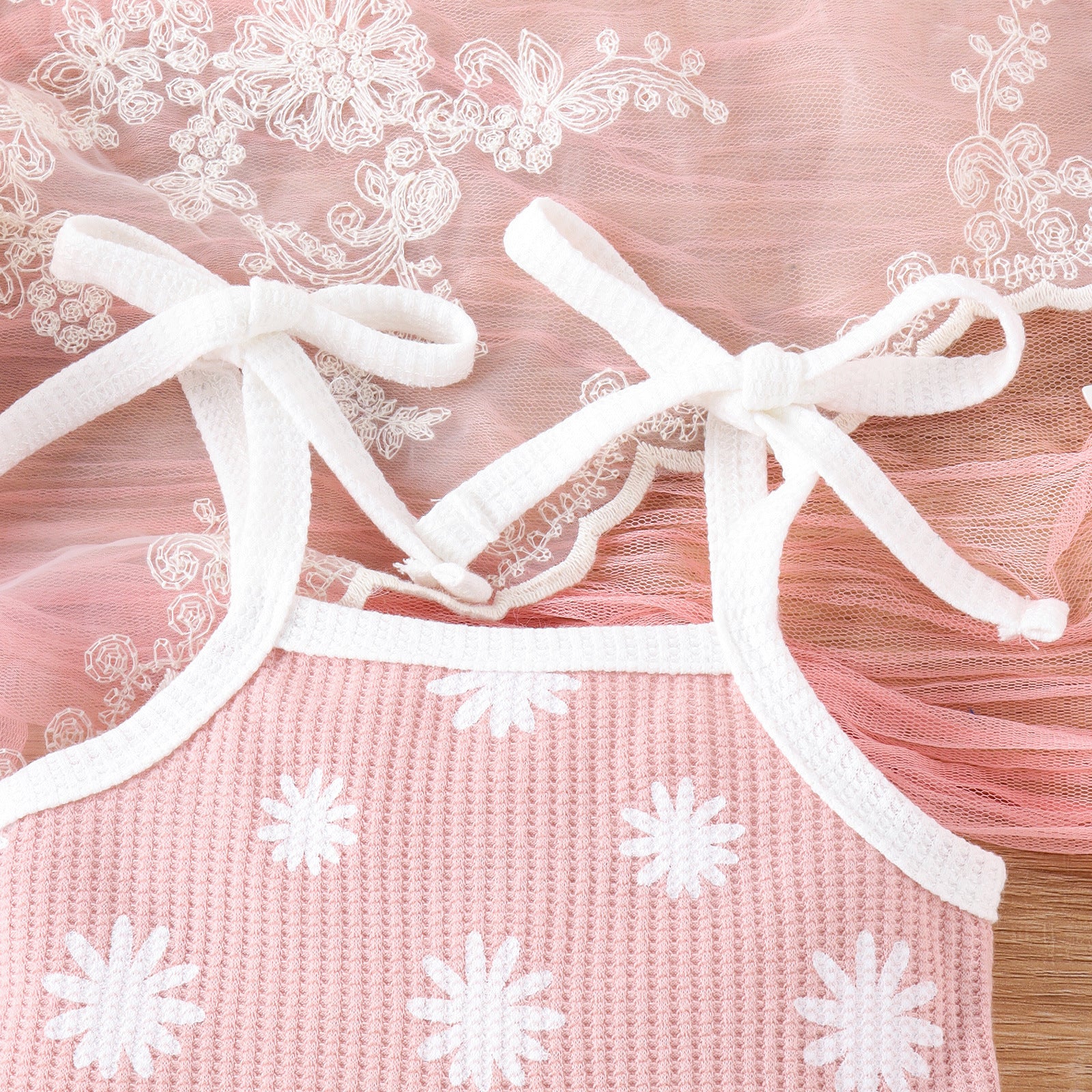 Waffle Two-piece Set Baby Triangle Shorts Suit