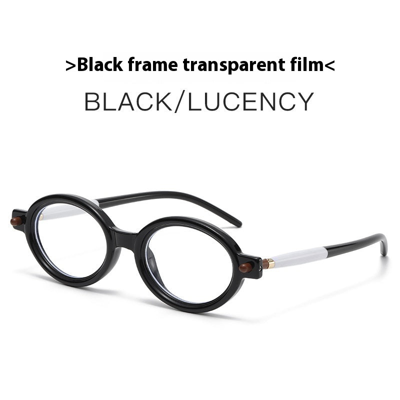Retro Artistic Oval Frame Sunglasses Modern Charming Anti-blue Light Sunglasses
