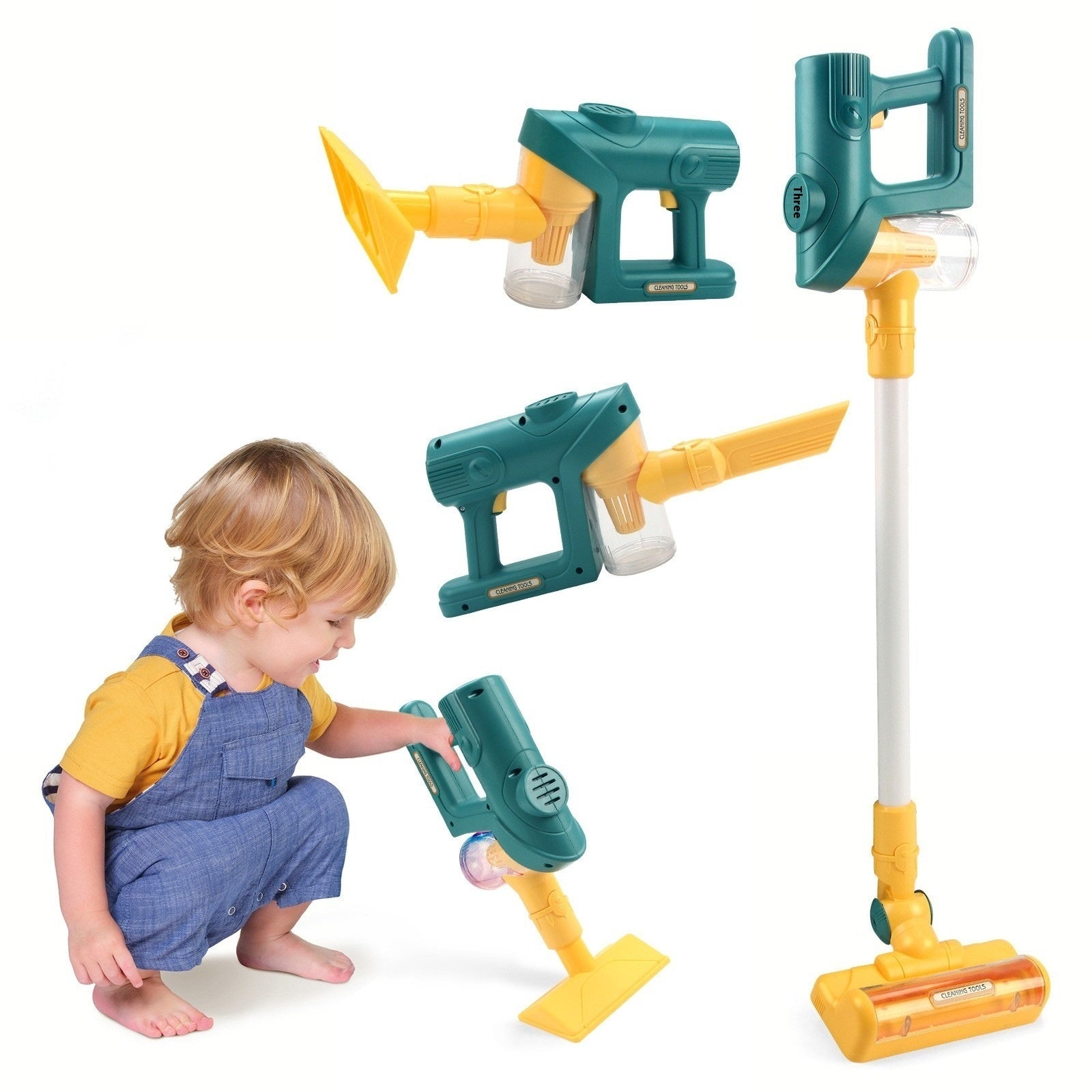 Children Play House Simulation Sound And Light Vacuum Cleaner Cleaning Mini Combination