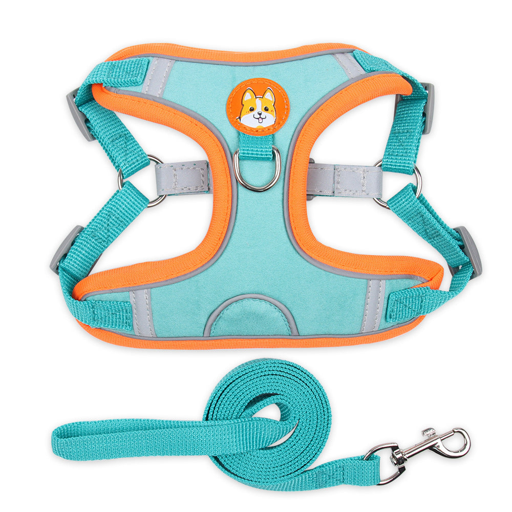 Dog Harness Cat Harness Reflective Dogs Leashs Soft Mesh Chest Strap - EL CHEG