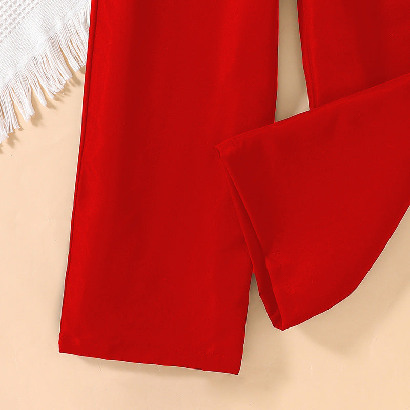 Spring Girls' Long Sleeve Blouse And Pants