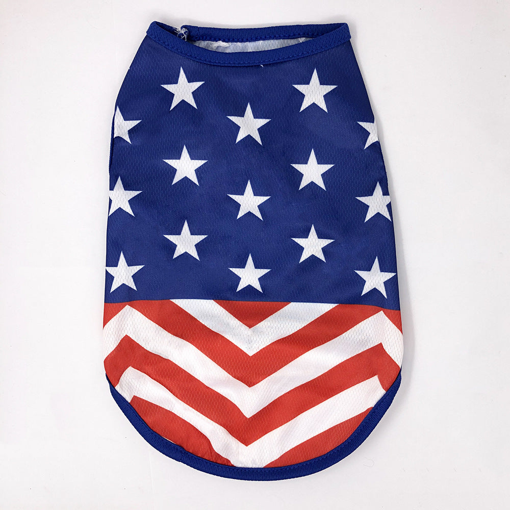 Independence Day Pet Thin Breathable Vest