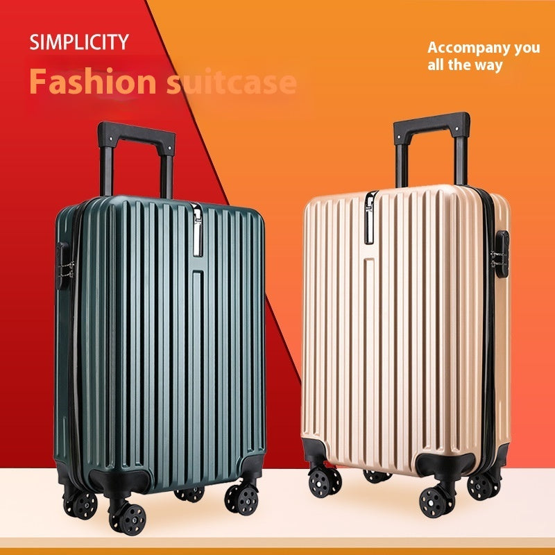 20-inch Large Capacity Student Suitcase Business Striped Trolley Case - EL CHEG