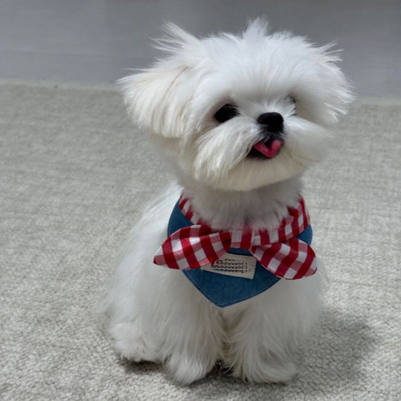 Cat Ins Scarf Saliva Pet Cute Bow