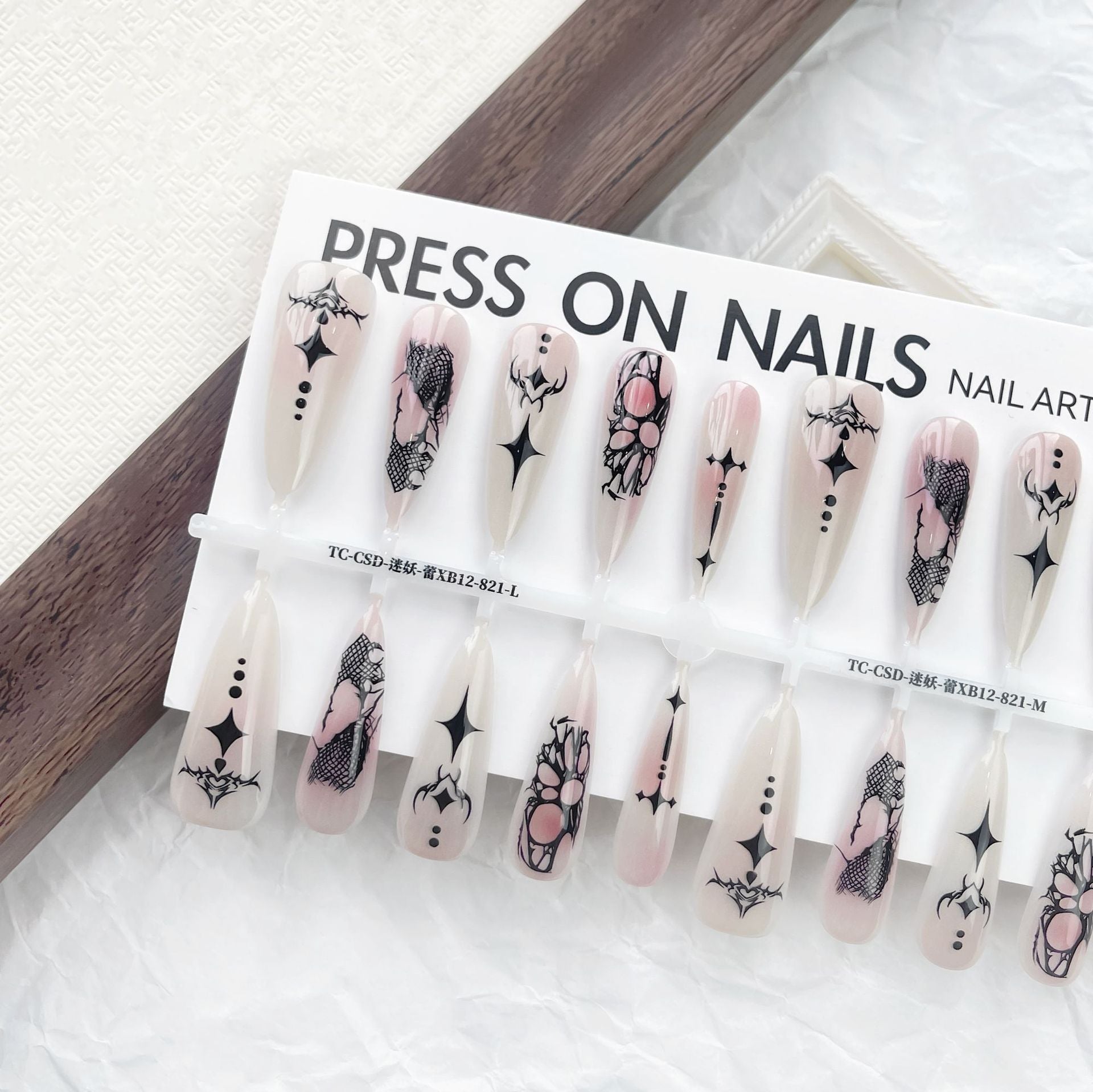 Y2g European And American Lines Lace Style Manicure Long Water Drops Glossy - EL CHEG