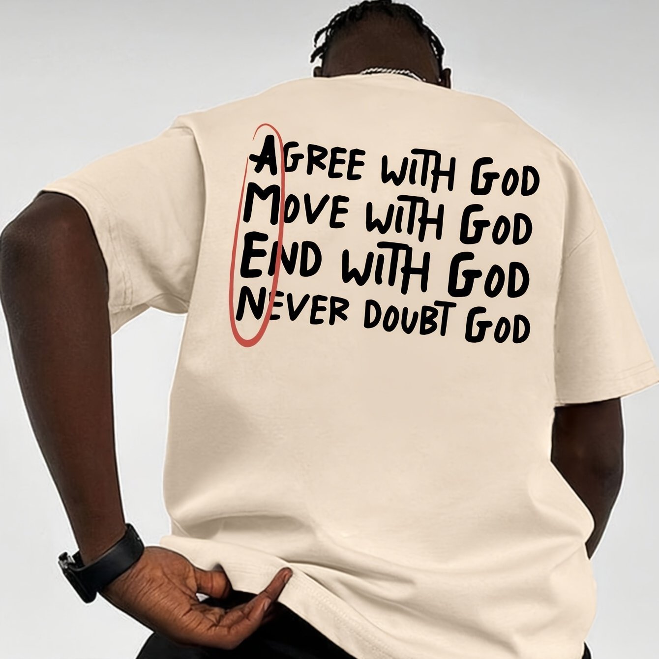 Simple Casual Men's Letter Short Sleeve T-shirt