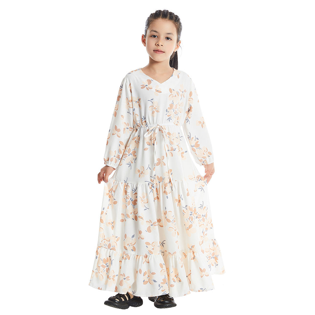 New Hot Sale Long Sleeve Girl Floral Dress