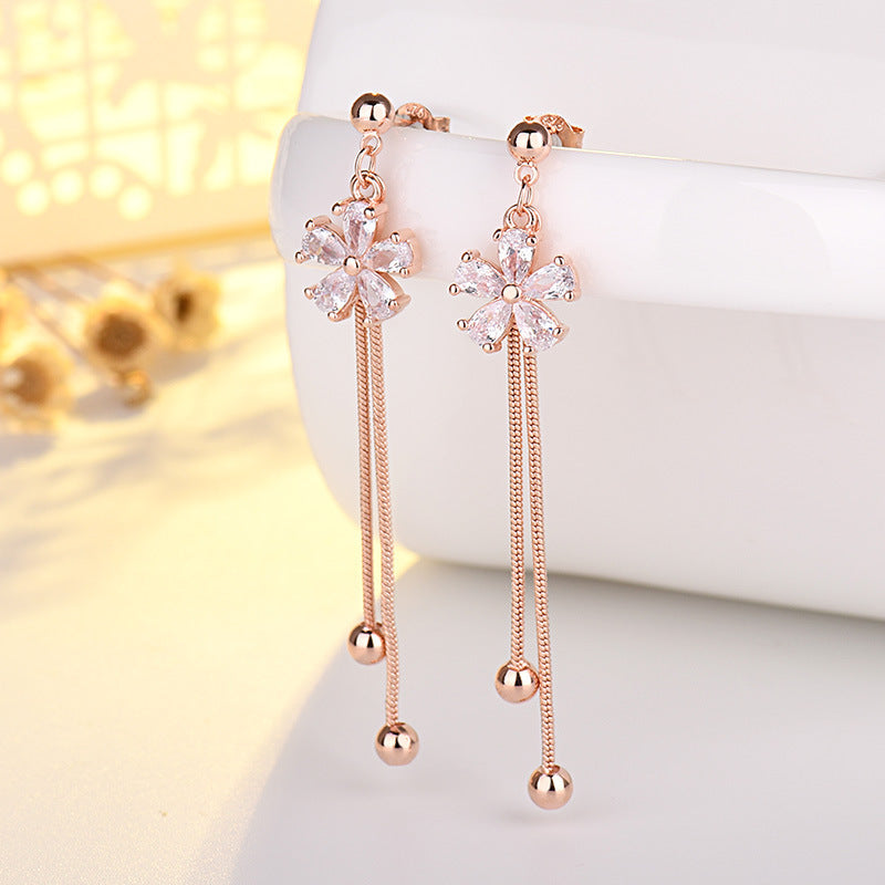 Long Fringe Earrings Women's Face Slimming