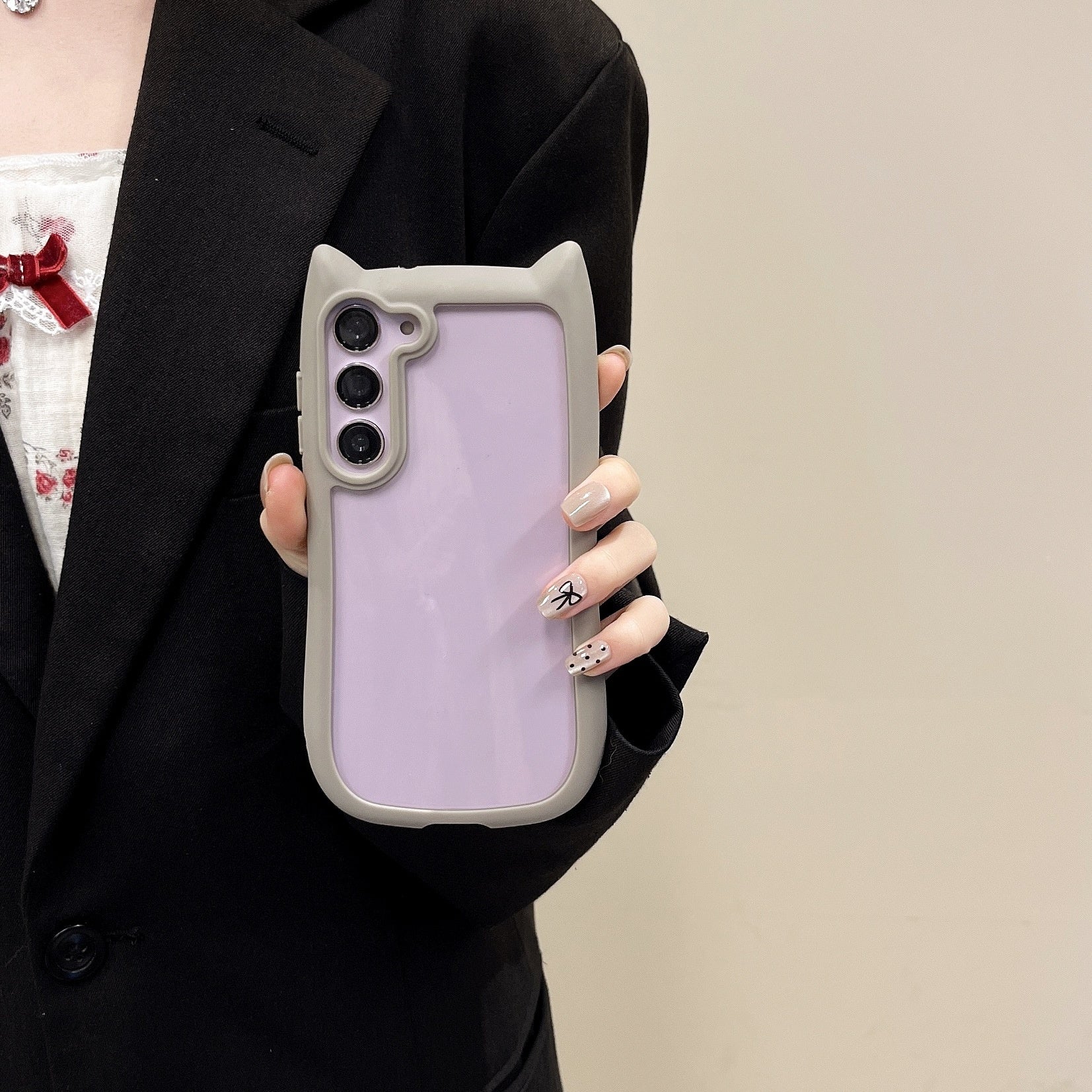 Creative Cat's Ears Transparent Fall Proof Mobile Phone Case