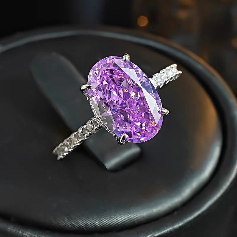 Simple Violet Starry Zircon Ring For Women