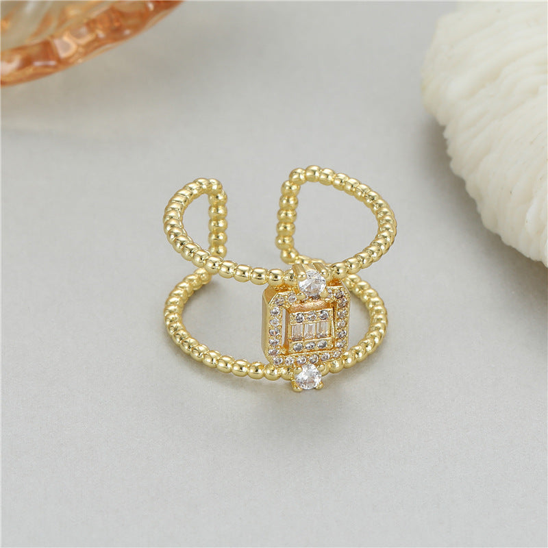 High Sense Open Ring 14K Copper-plated Gold High Street