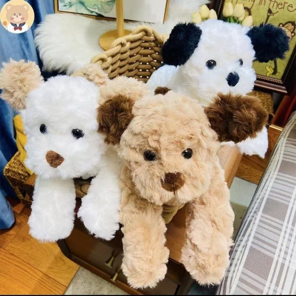 Plush Toy Lying Dog Doll.
