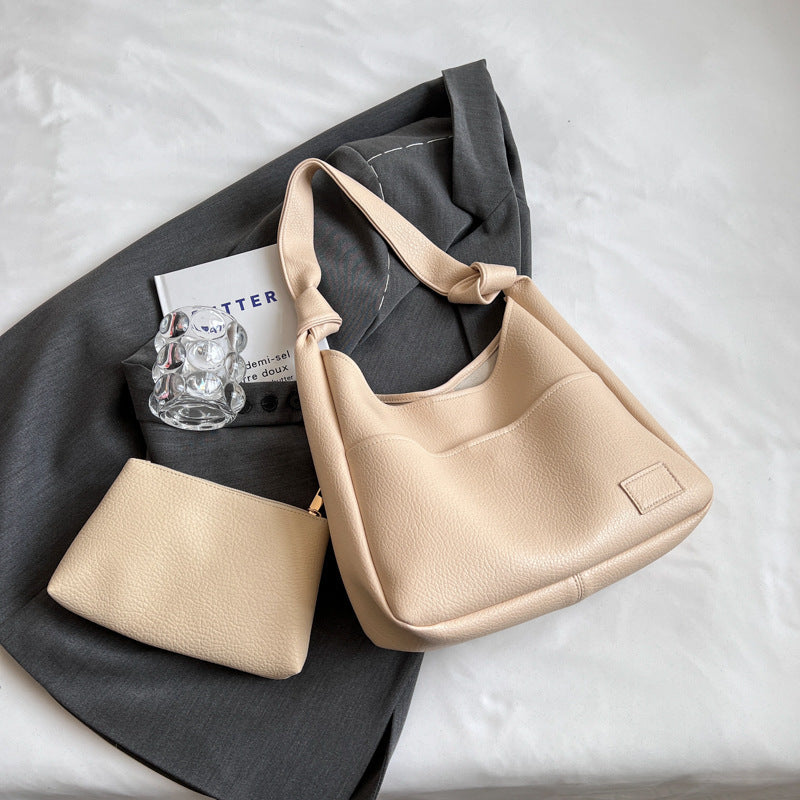All-match Single Retro Large Capacity Commuter Textured Mother And Child Bag