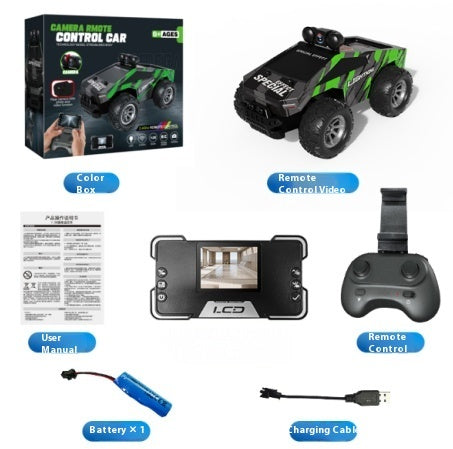 Remote Control Car With Camera Lights High-speed Drifting Car Boys' Toy.