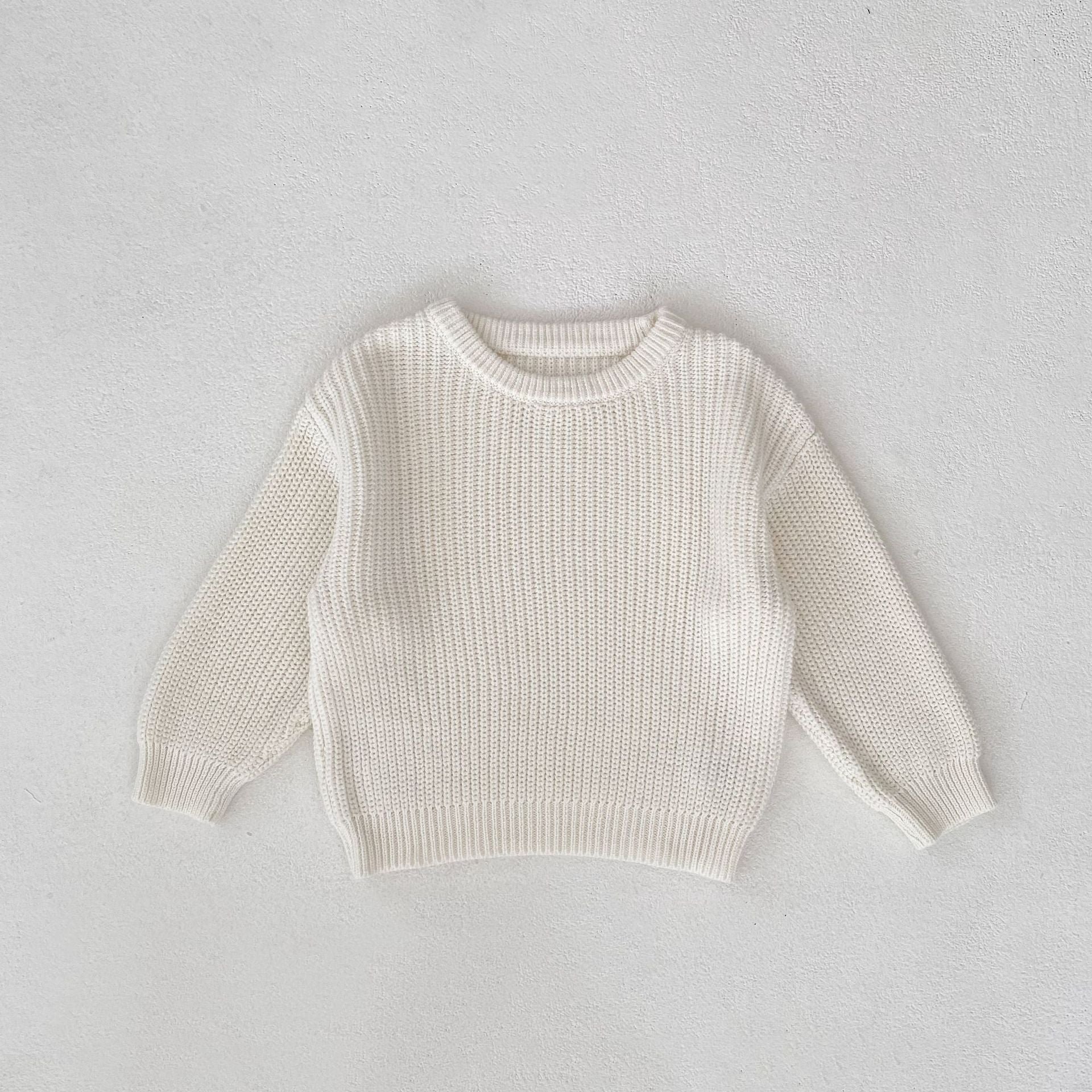 Infant Long Sleeve Round Neck Sweater Autumn Top