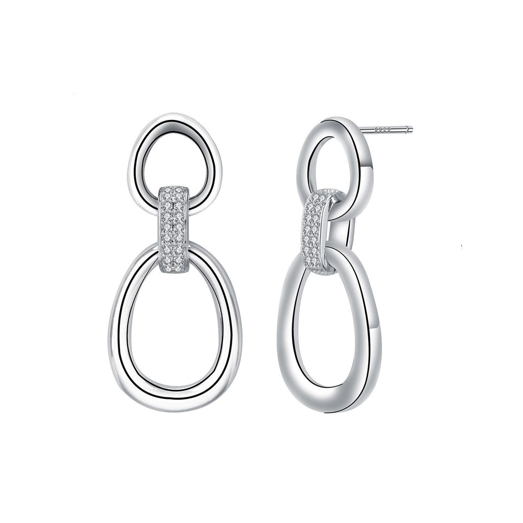Ring Buckle European And American Simple Elegant High-grade Earrings For Women