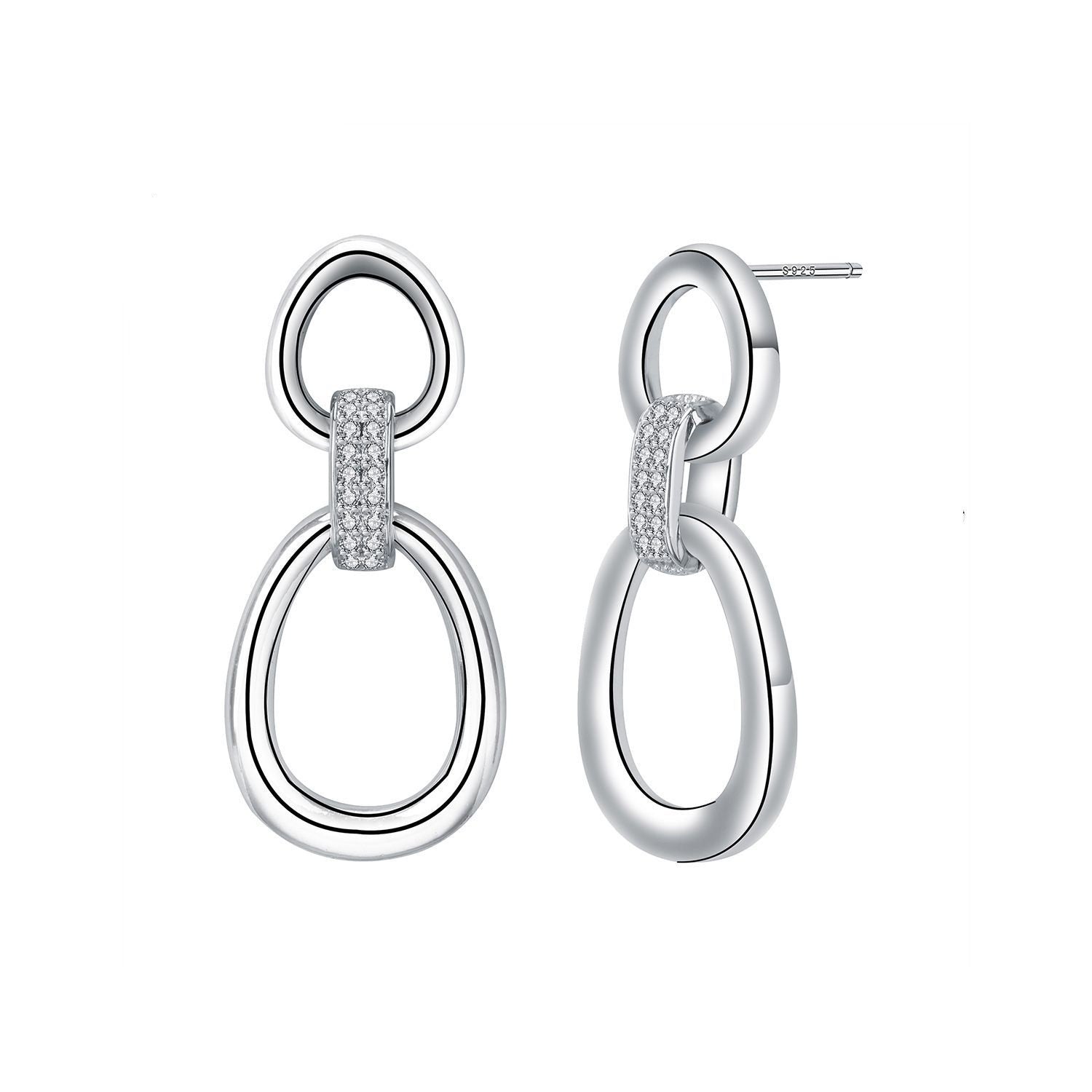 Ring Buckle European And American Simple Elegant High-grade Earrings For Women