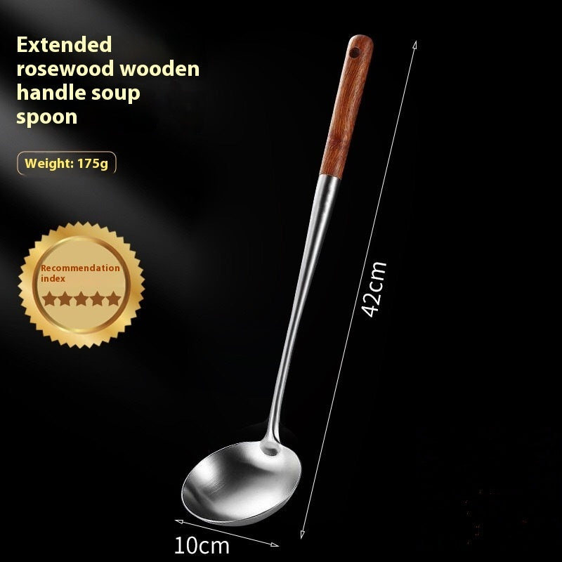 Extended Handle Rosewood 304 Stainless Steel Kitchenware