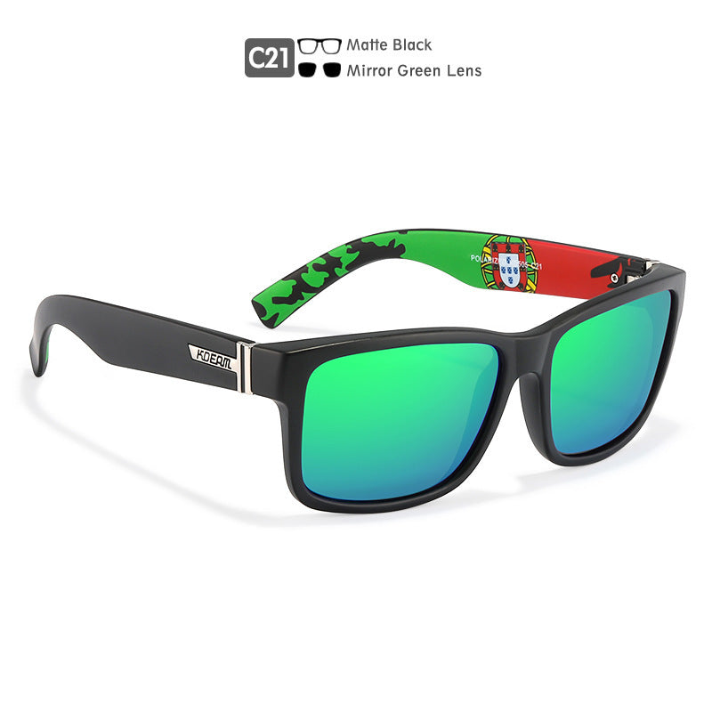 Square Polarized Outdoor Sports Colorful Sunglasses