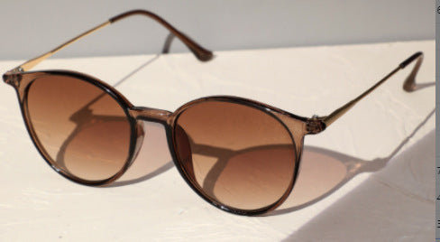 New Artistic Round Frame Women's All-match Face-looking Small Sunglasses