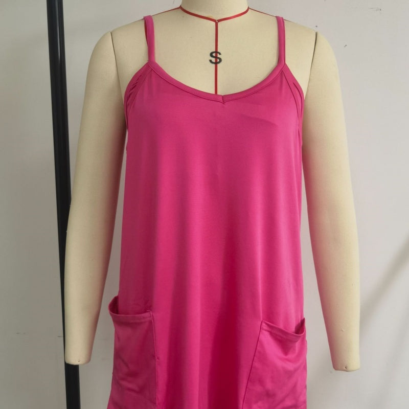 Women's Tops With Narrow Straps One-piece Shorts Jumpsuit Casual Suit