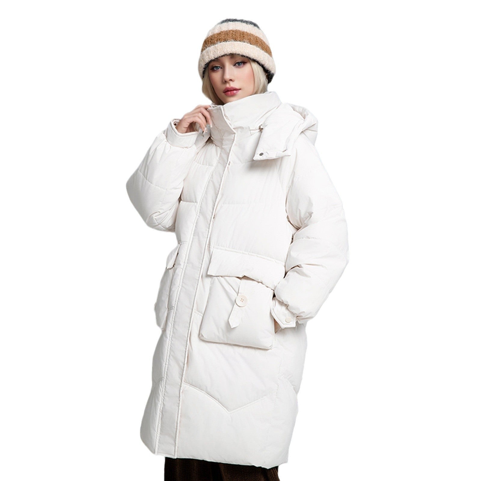 Fashion Down Jacket Women's Mid-length Winter