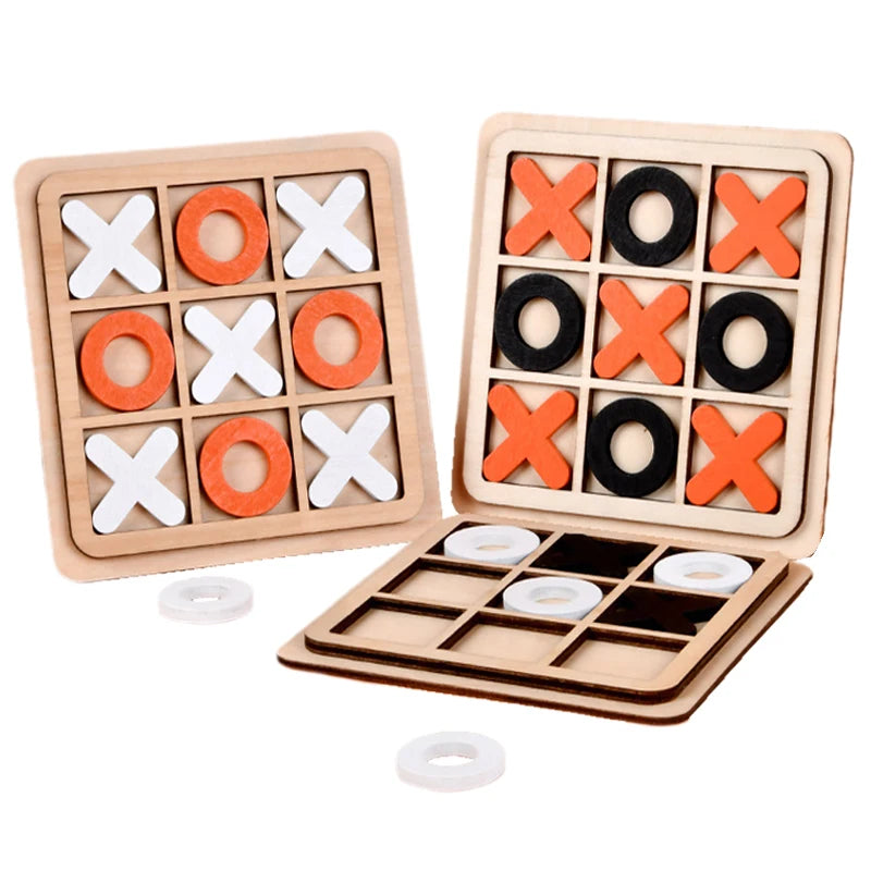 Montessori Chess Play Wooden Jigsaw Toy Game Interaction Puzzles Training Brain Learing Early Educational Toys For Children Kids - EL CHEG