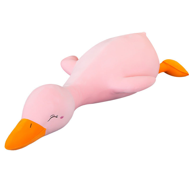 Lying Style Sand Carving Plush Duck Toy.