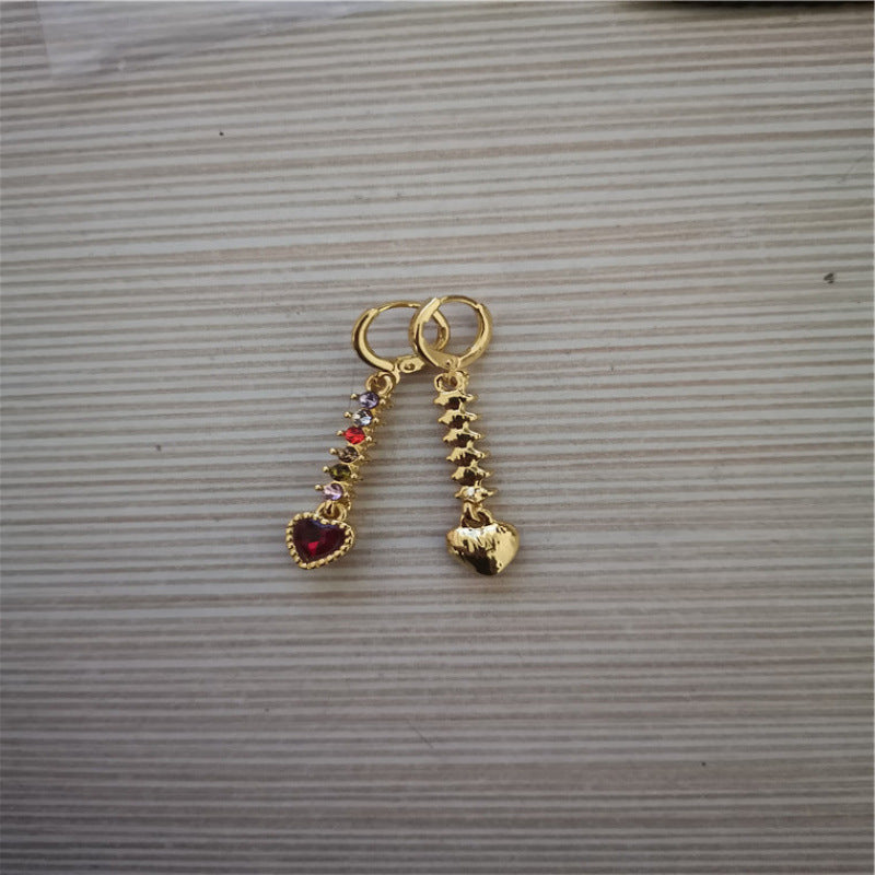 Women's Heart-shaped Fashion Colorful Earrings