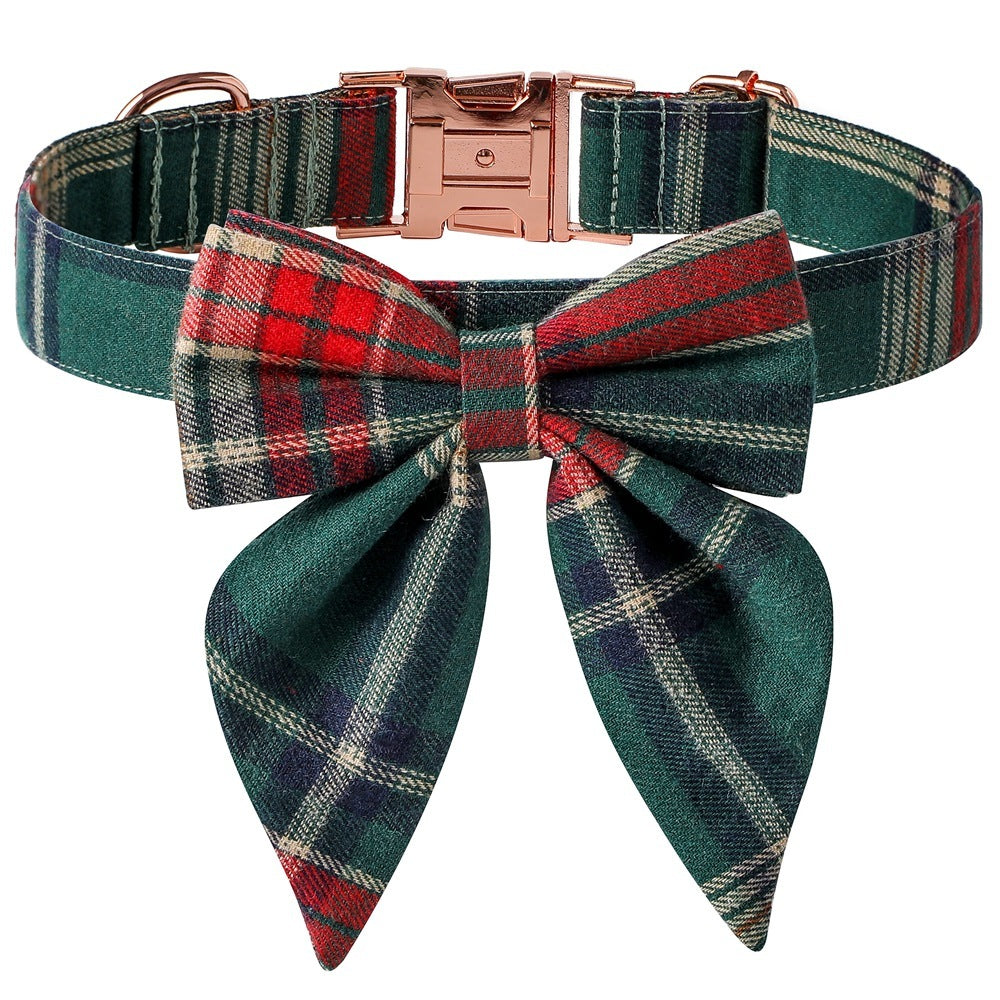 Christmas Dog Collar Rose Gold Buckle - EL CHEG