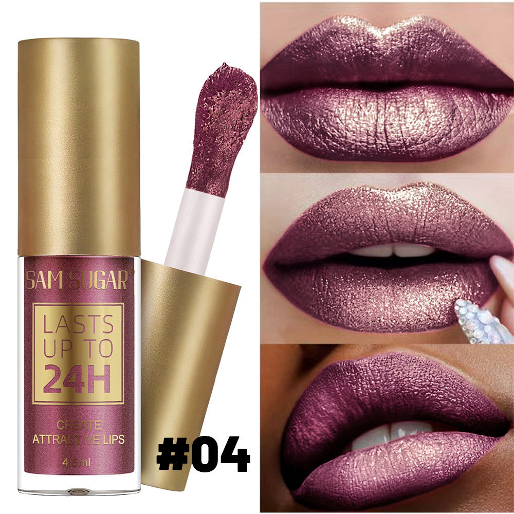 6-color Lifting Thin And Glittering Pearlescent Lip Lacquer - EL CHEG