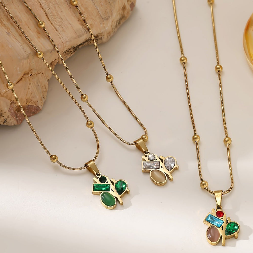 New Small Tree Gem Necklace Affordable Luxury Fashion