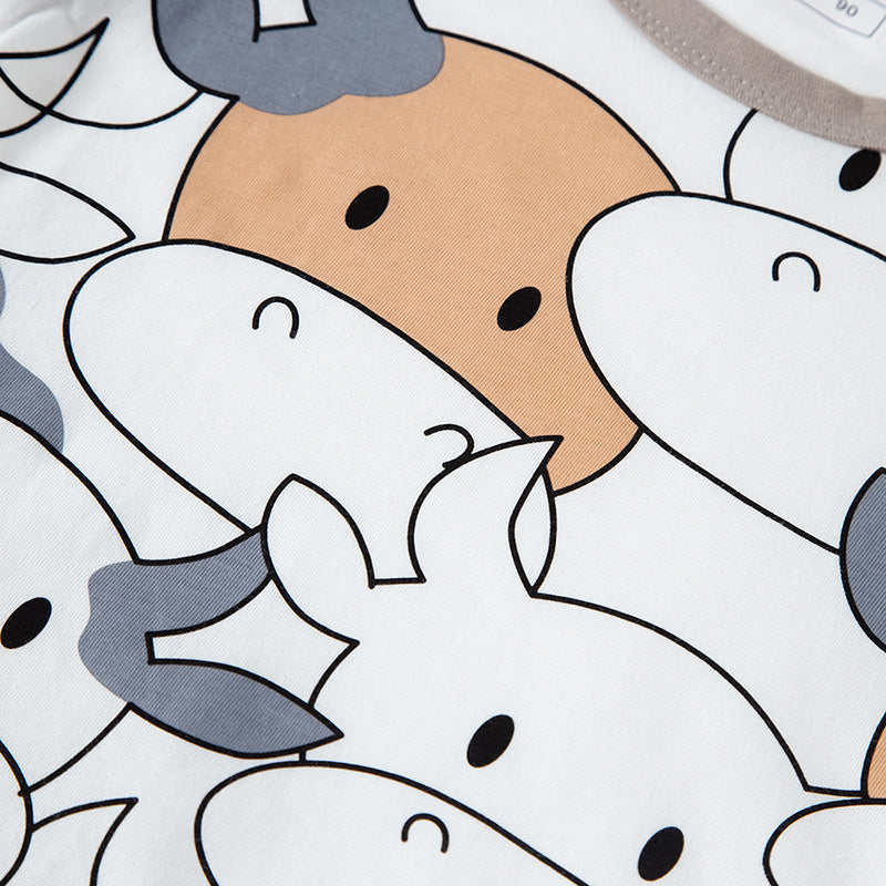 Pure Cotton Full Printed Cow Baby Summer