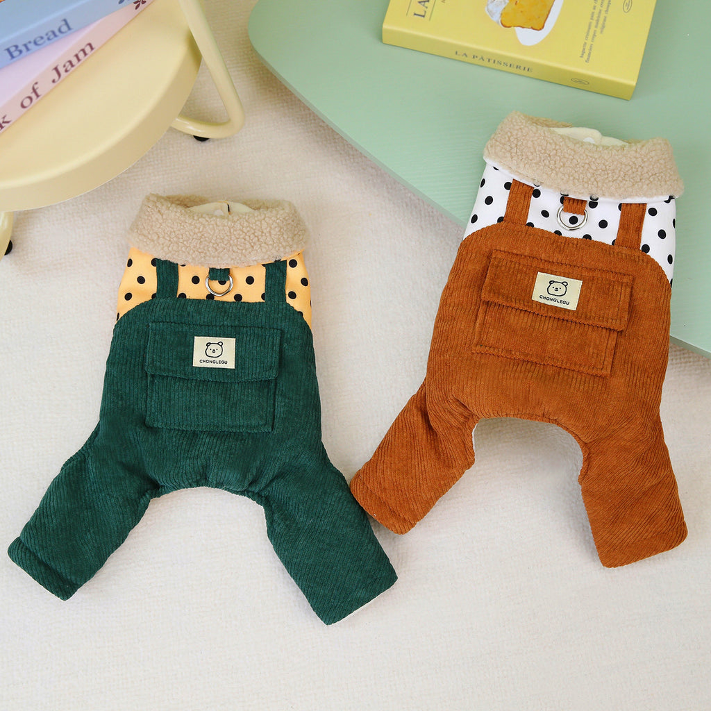 Thickened Small Dog Winter Four-legged Cotton Pet Clothes
