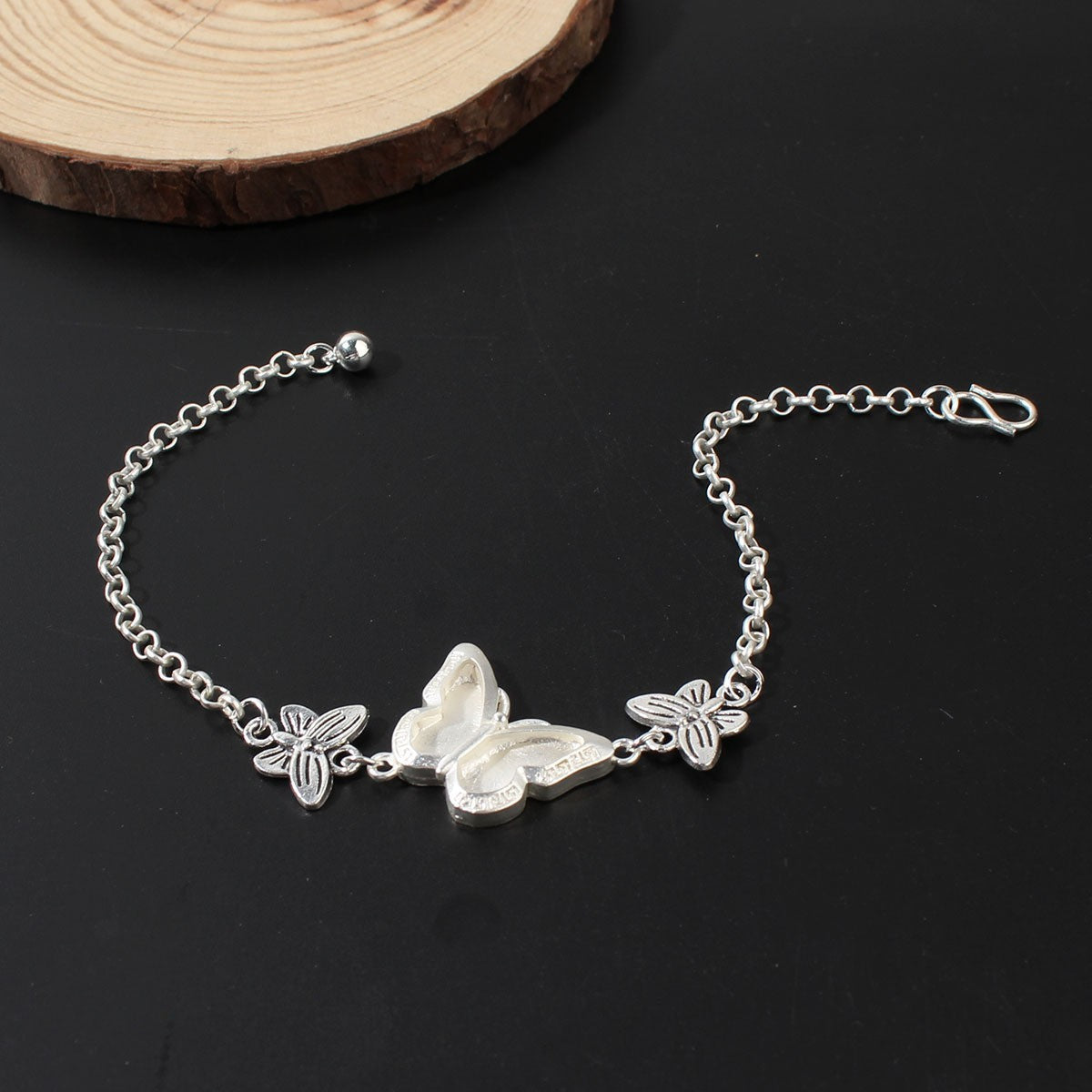 Artificial Miao Silver Ethnic Style Eardrop Frame Diy Bracelet Clover