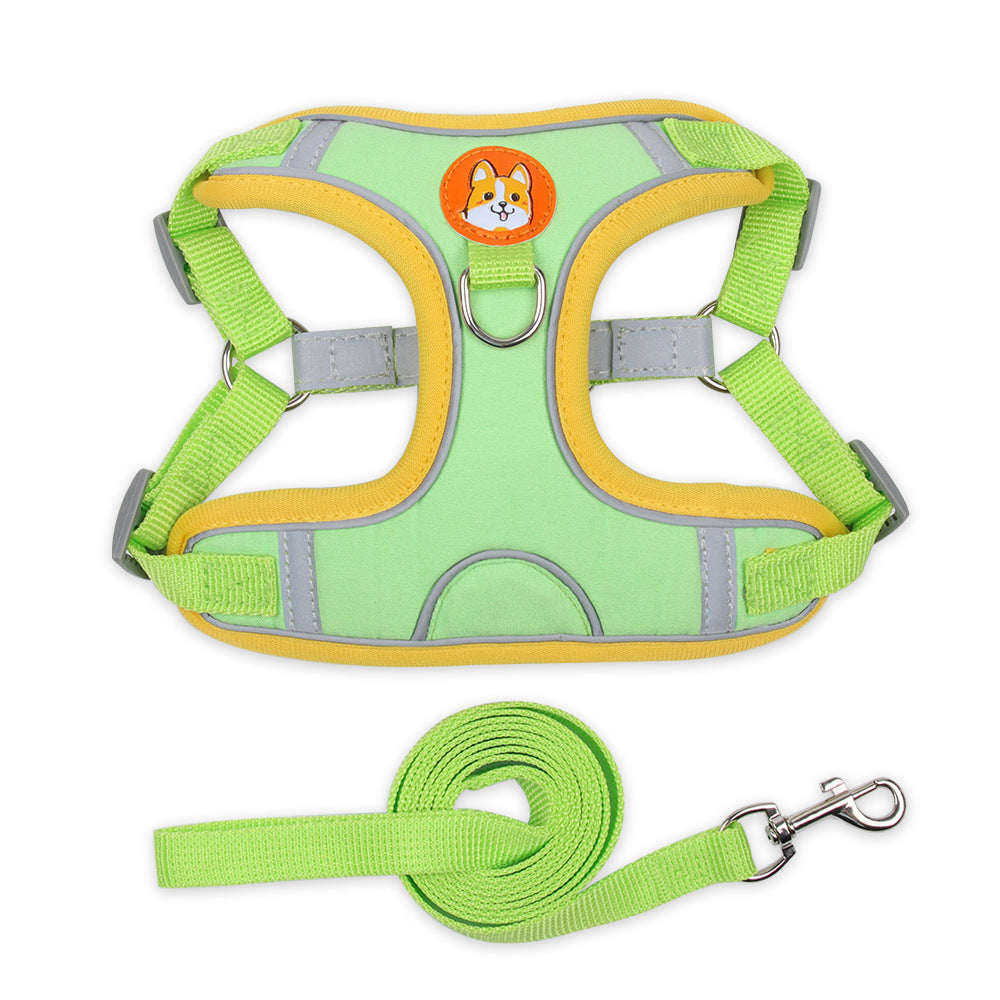 Dog Harness Cat Harness Reflective Dogs Leashs Soft Mesh Chest Strap - EL CHEG