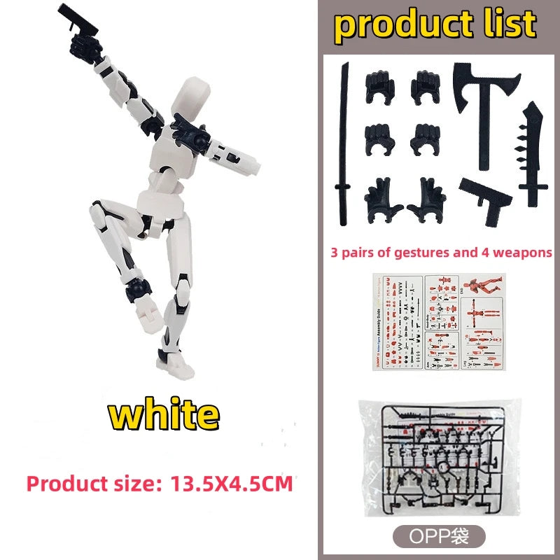 Multi-Jointed Movable Shapeshift Robot 3D Printed Mannequin Dummy 13 Action Figure Full Body Movable Robot Parent-Children Games - EL CHEG