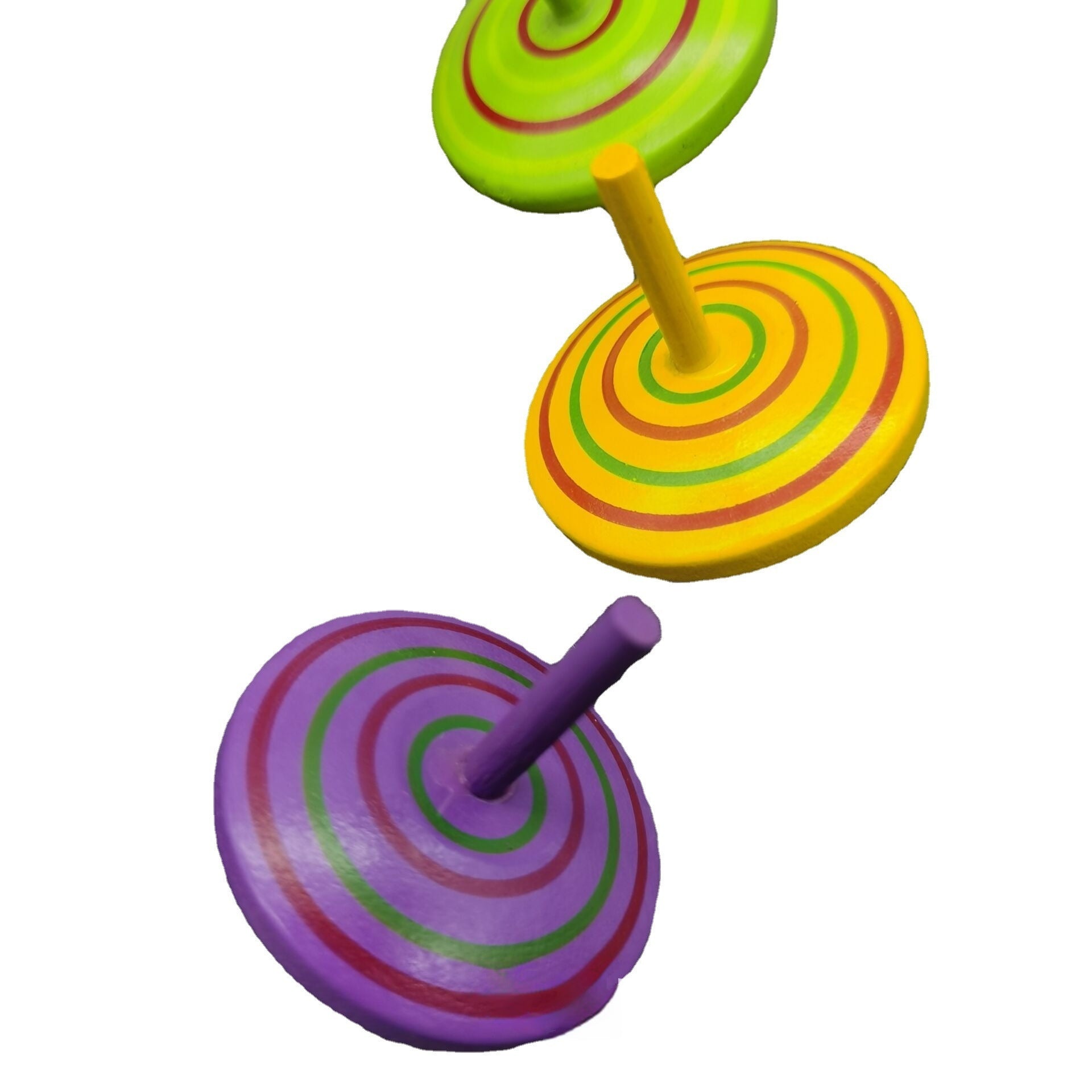 Desktop Decompression Rotating Wooden Toy Wooden Small Spinning Top.