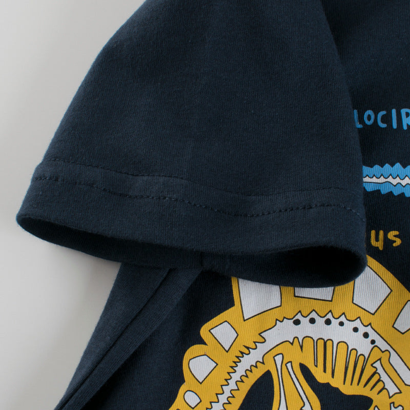 Short-sleeved T-shirt Dinosaur Cartoon Baby Clothes