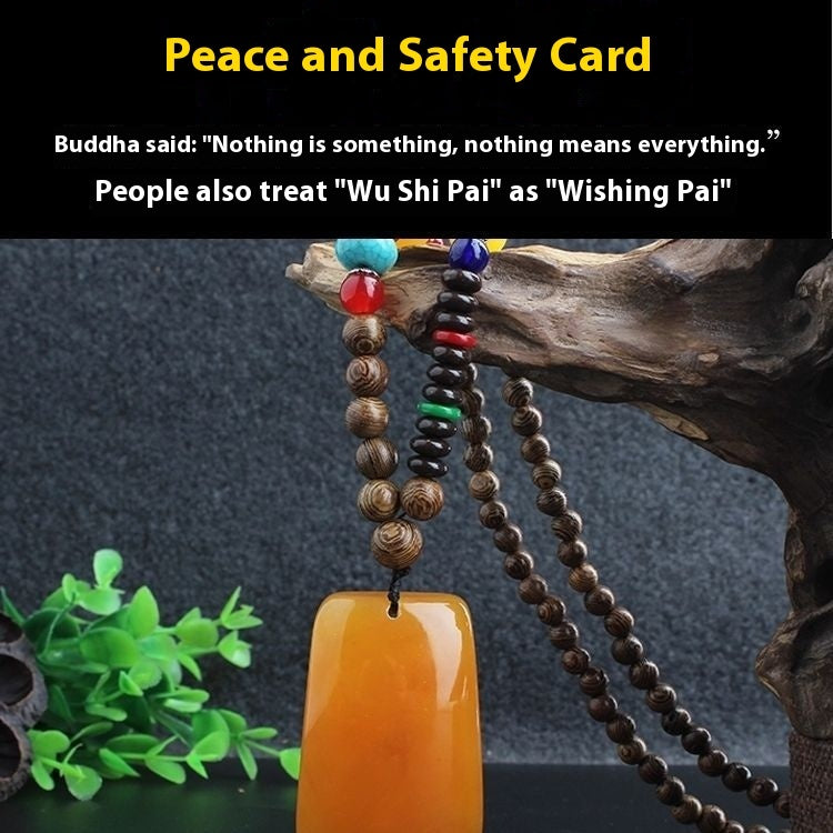 Retro Ethnic Sweater Chain Long Wooden Pendant