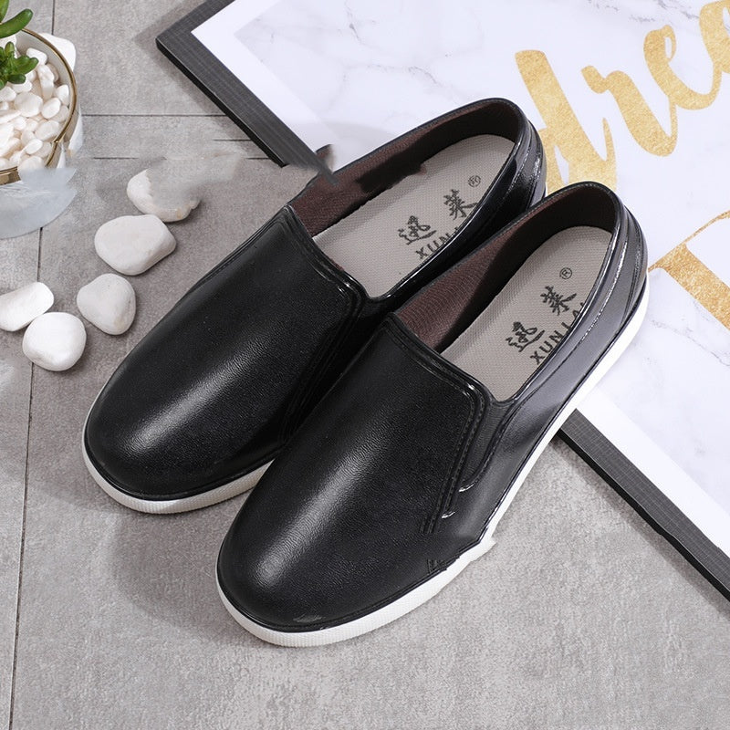 Spring And Autumn Low-top Slip-on Women's Rain Boots Solid Color Fashion Waterproof