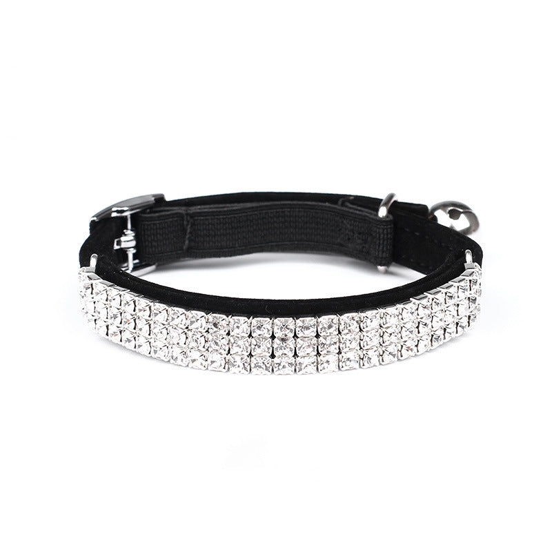 Pet Supplies Rhinestone Suede Cat Collar