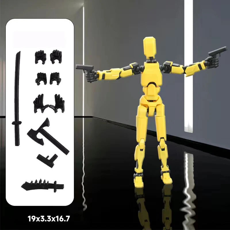Multi-Jointed Movable Shapeshift Robot 3D Printed Mannequin Dummy 13 Action Figure Full Body Movable Robot Parent-Children Games - EL CHEG