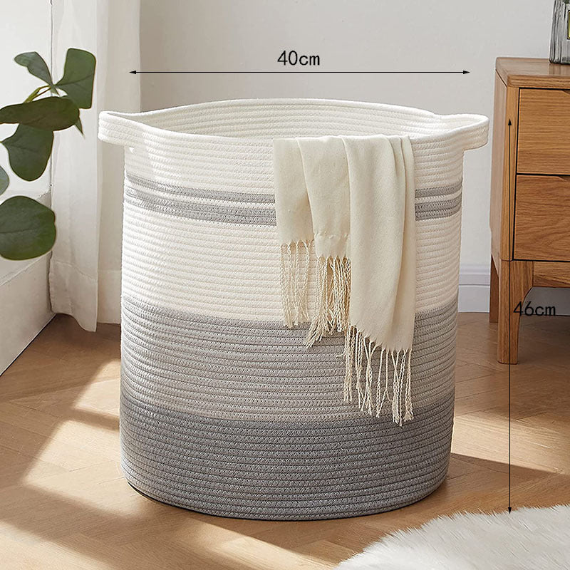 Cotton String Sundries Laundry Basket Magazine Snacks Storage Basket - EL CHEG