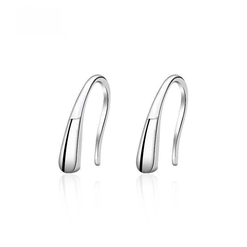 Silver Water Drop Ear Hook Female Simple Cold Style