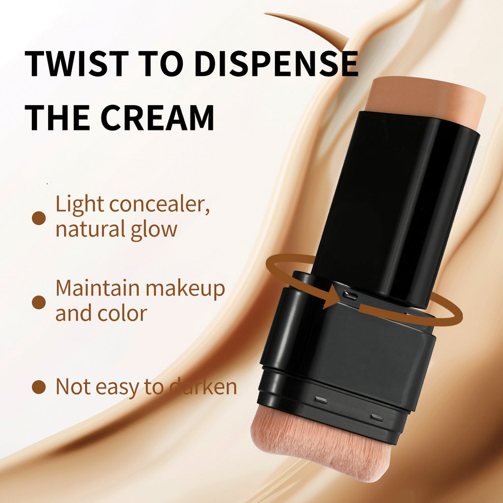 Concealer Waterproof Double-ended Makeup Brush 2-in-1 Stick Foundation - EL CHEG